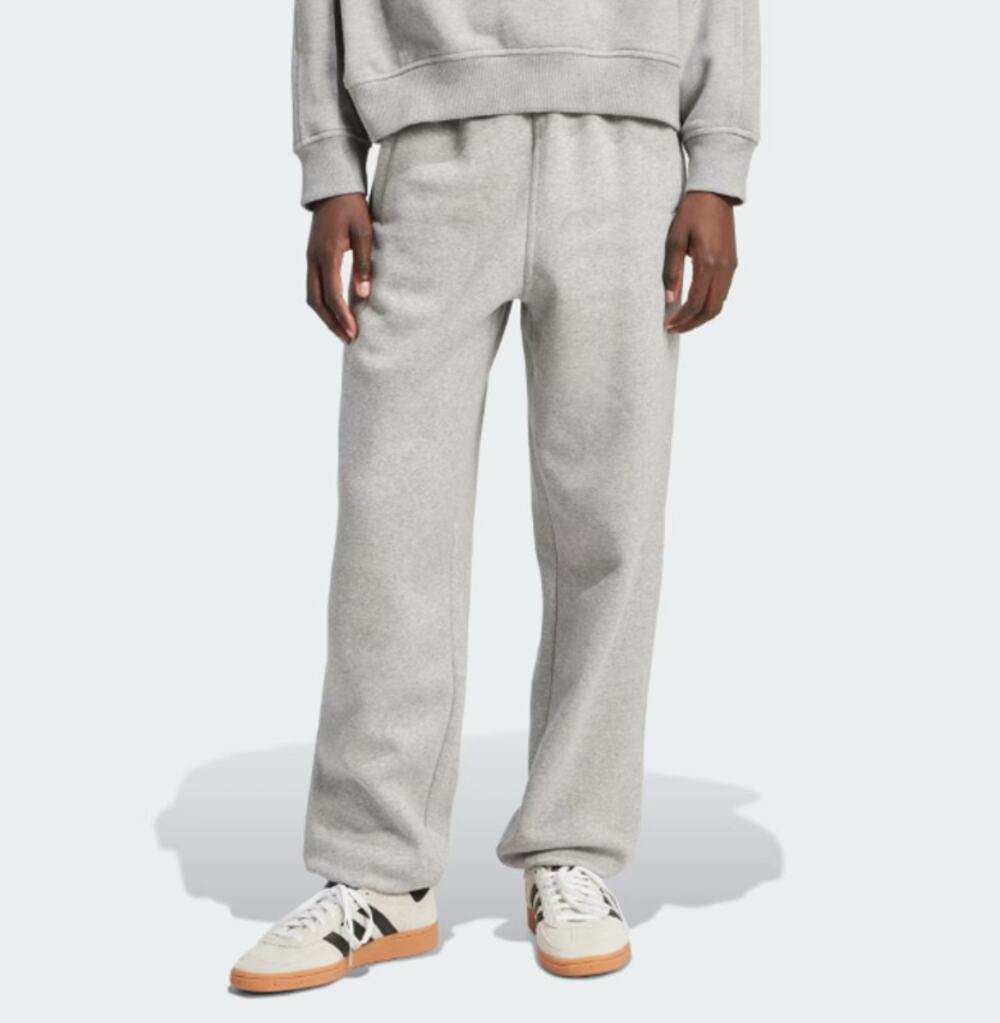 Adidas Women's Medium Gray Heather Essentials Fleece Loose Joggers Size S